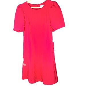 Eliza J puff sleeve Fuscia pink Sheath dress Size 12. NWT